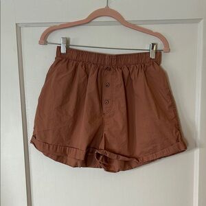 Free People High Waist Brown Shorts